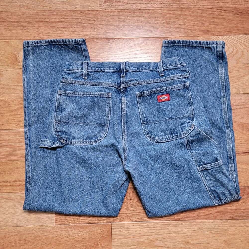Dickies 2000s Carpenter Jeans Light Wash Distressed Men's 34×32